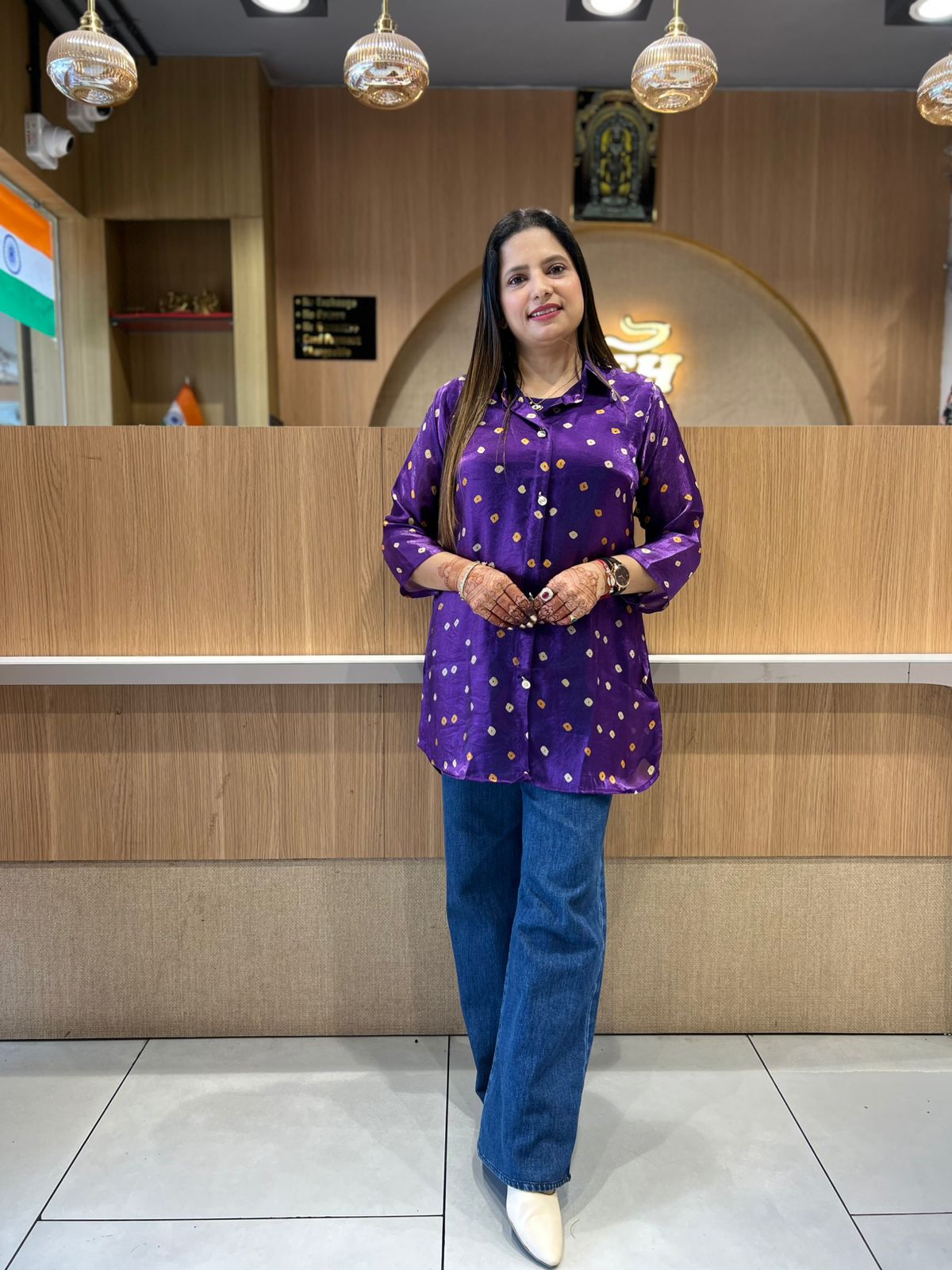 Pure Glass Organza Purple Shirt