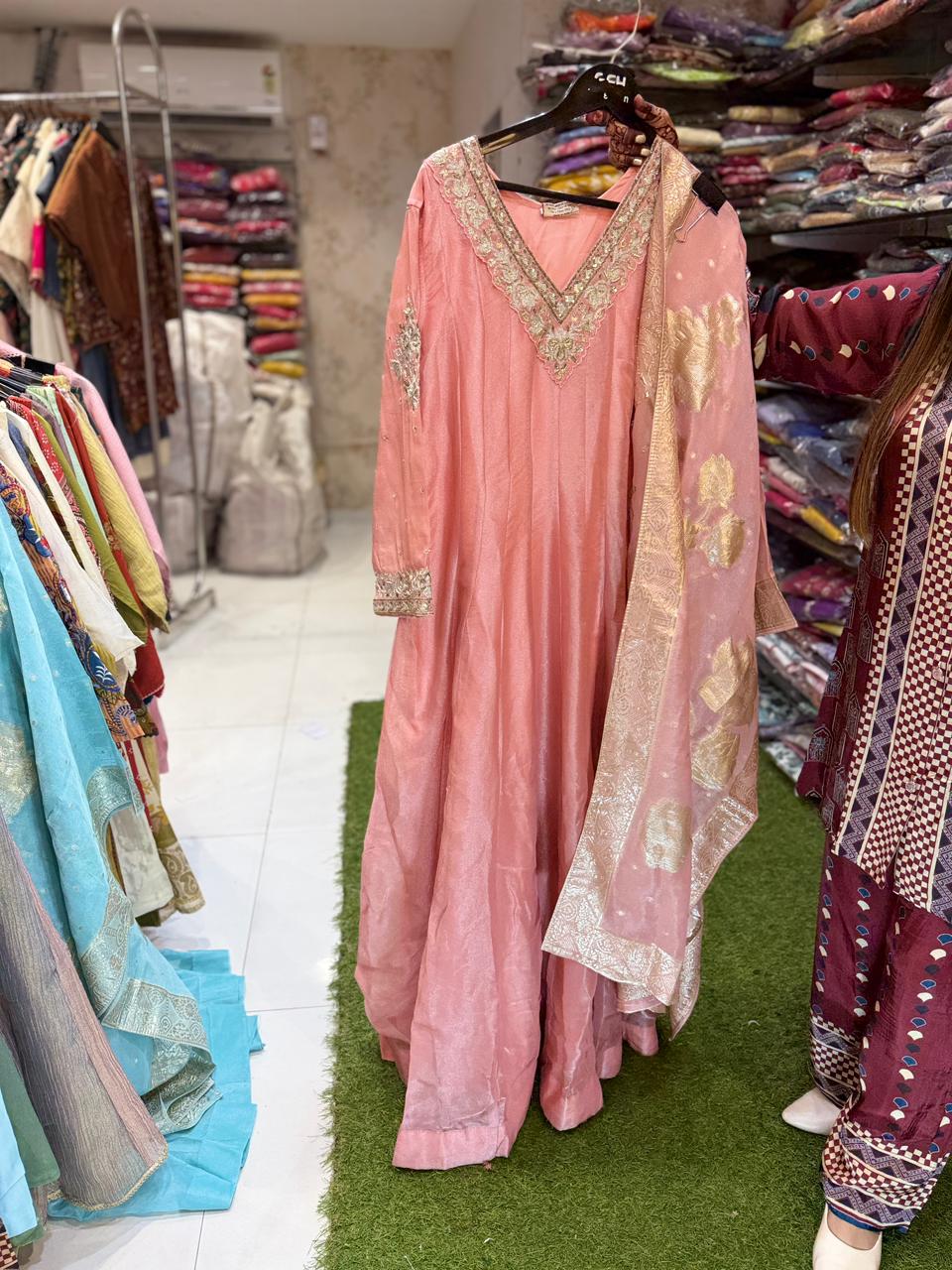 Pure Simmer Tissue Blush Pink Gown