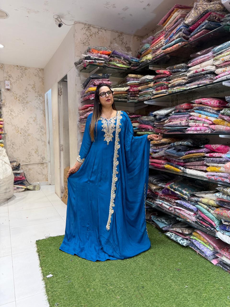 Pure Chinon Royal Blue Gown
