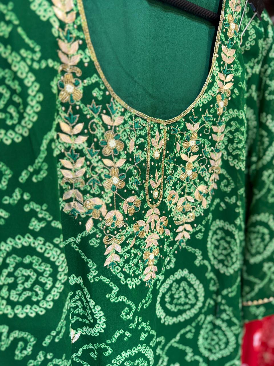Pure Georgette Green 3pc Set