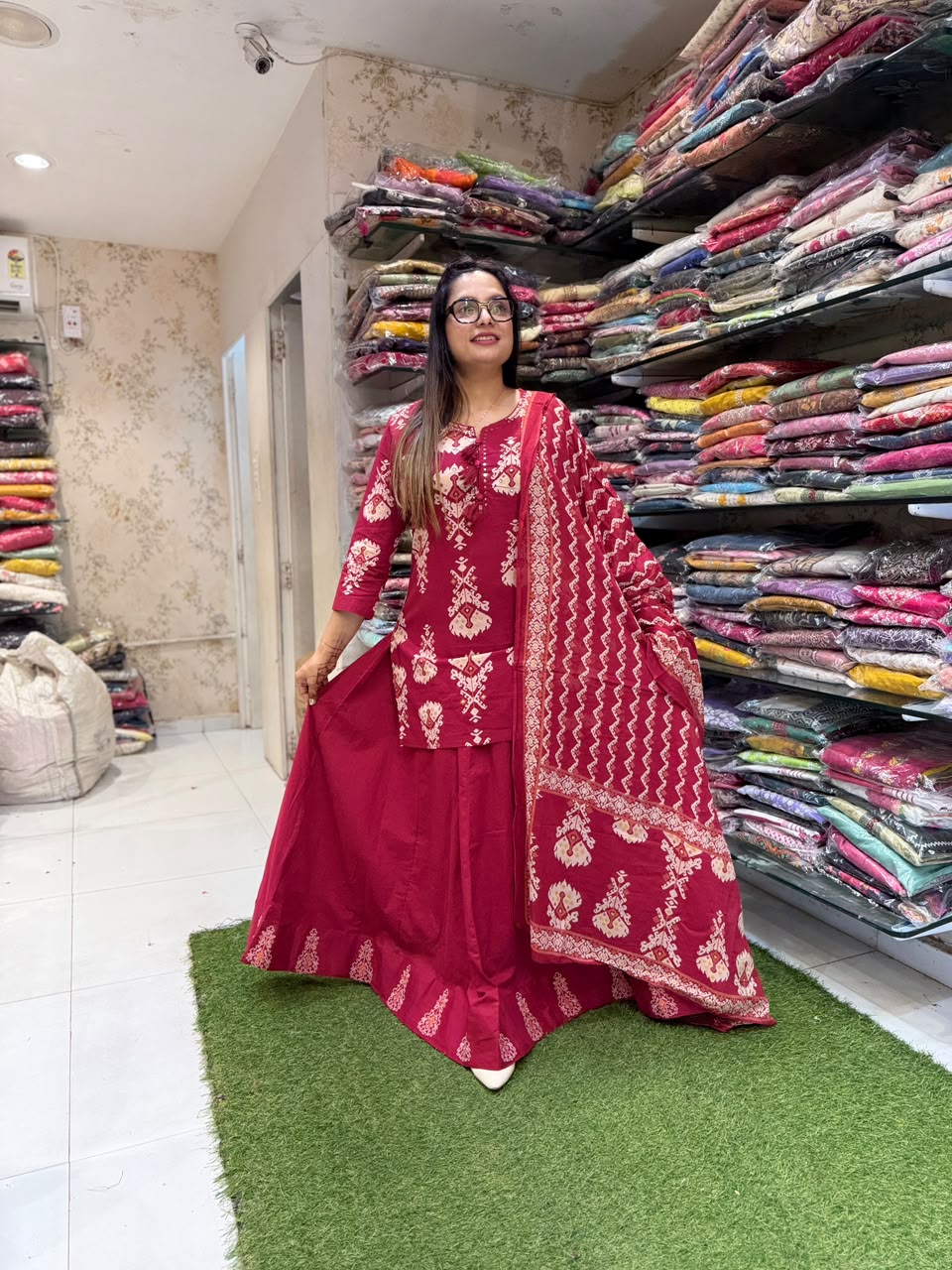 Pure Cotton Red 3pc Set