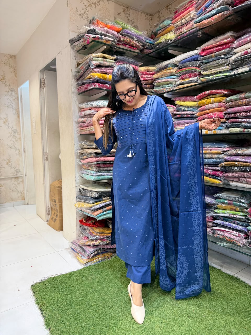 Pure Cotton Blue 3pc Set