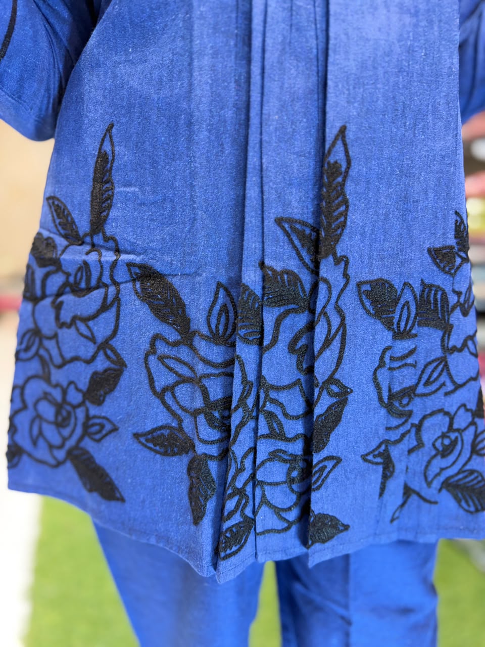 Pure Handloom Cotton Blue 2pc Set