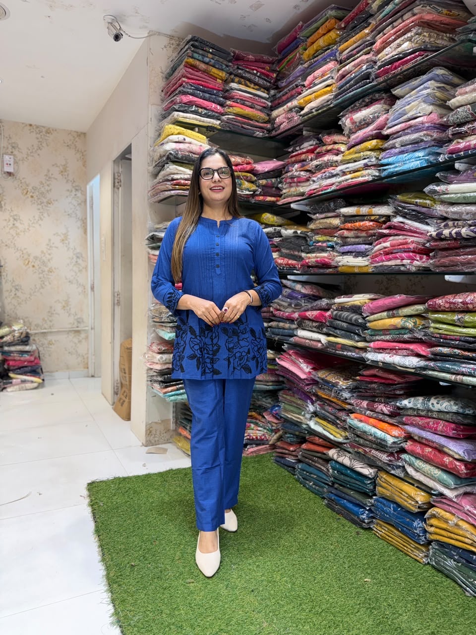 Pure Handloom Cotton Blue 2pc Set