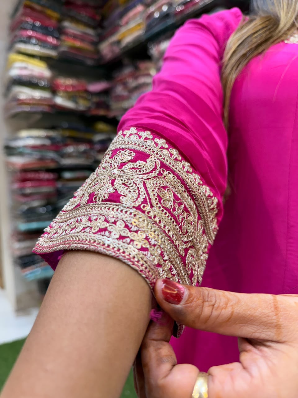 Pure Crep Rani Pink Gown