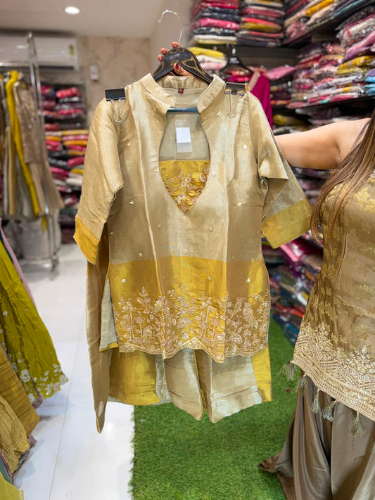 Pure Kanjiwaram Banarasi Half Half 2pc Set