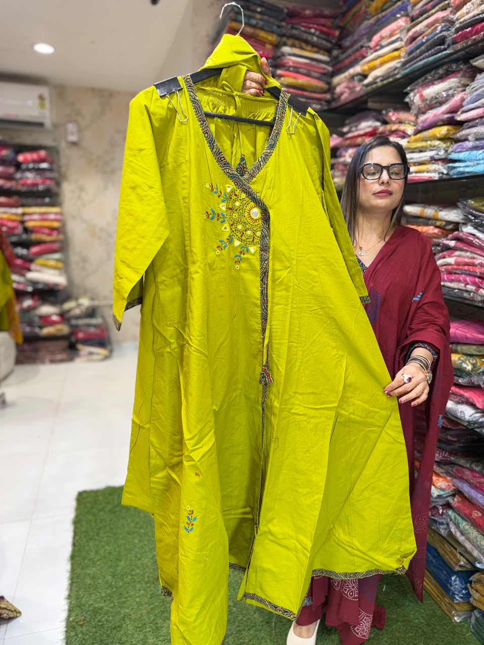 Pure Daabu Cotton Green 3pc Set