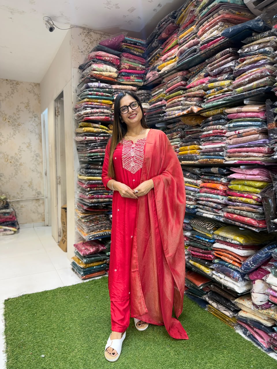 Pure Dola Silk Red 3pc Set