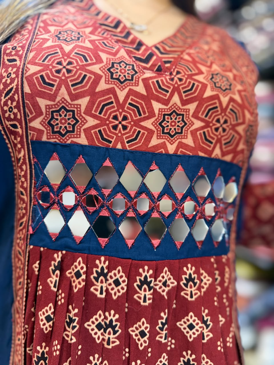 Pure Daabu Cotton Blue 2pc Set