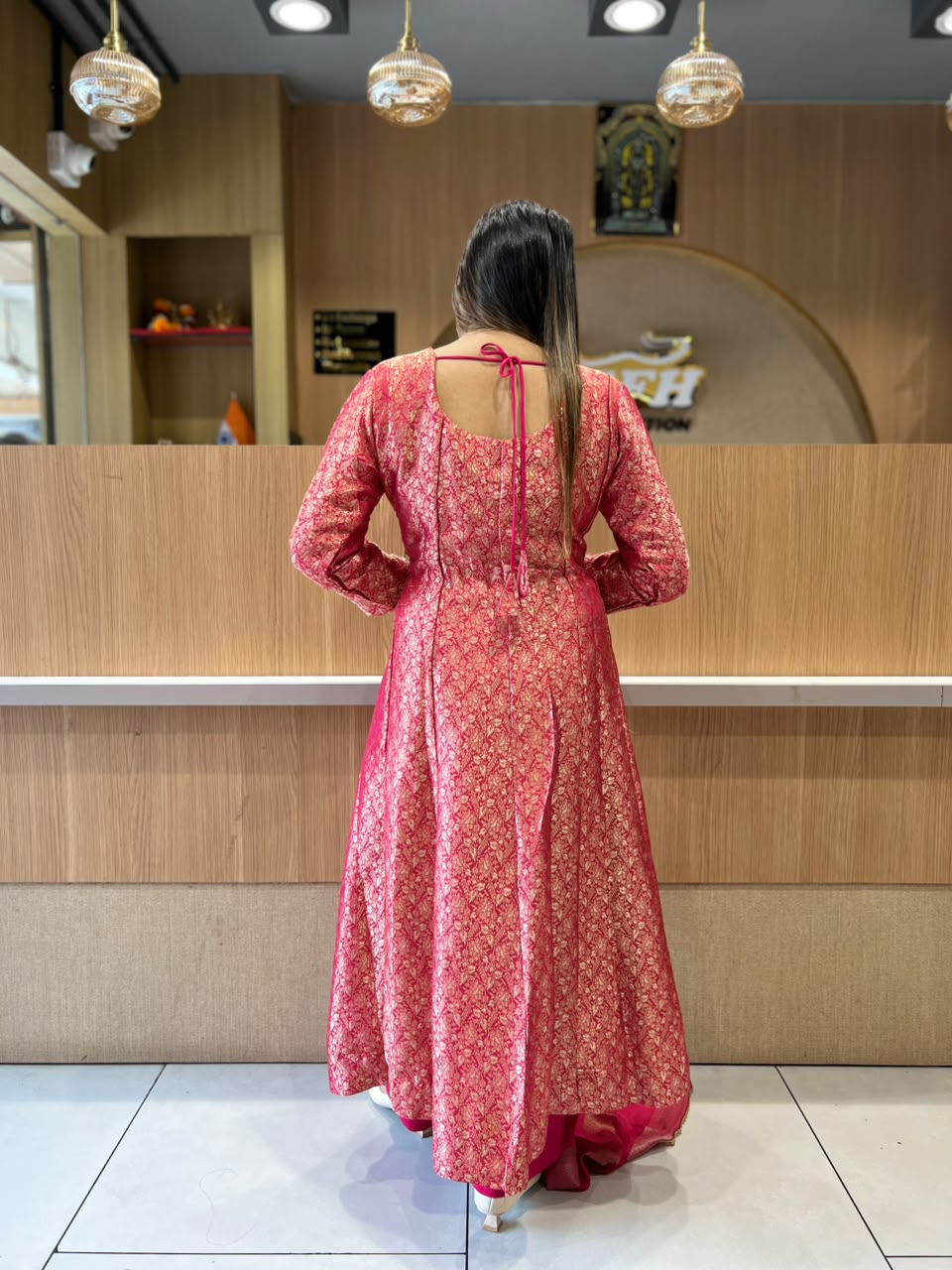 Pure Zeeraf Silk Rani Pink 3pc Set