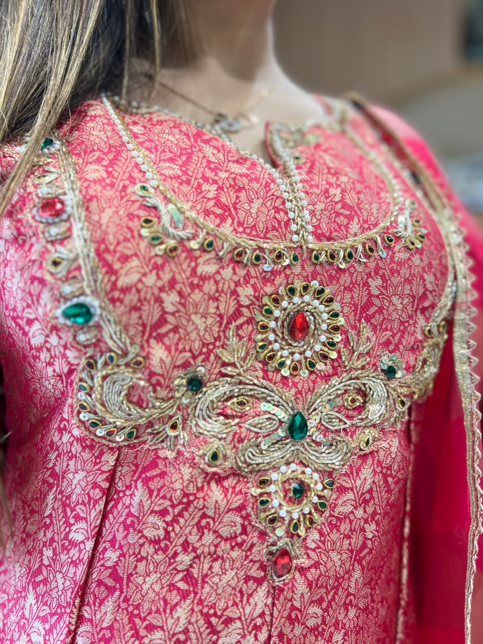 Pure Zeeraf Silk Rani Pink 3pc Set