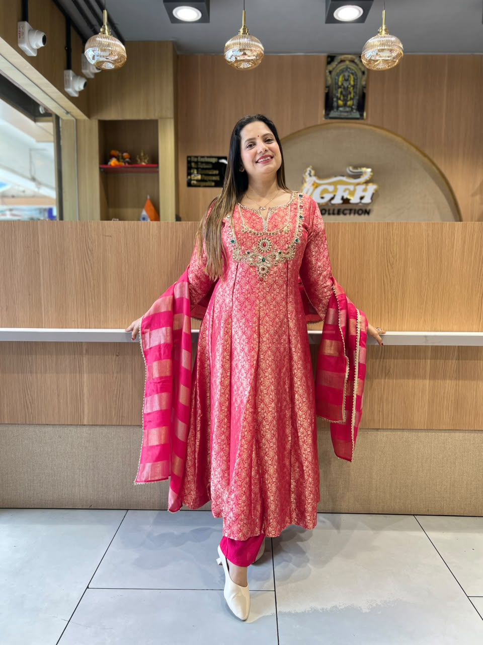 Pure Zeeraf Silk Rani Pink 3pc Set
