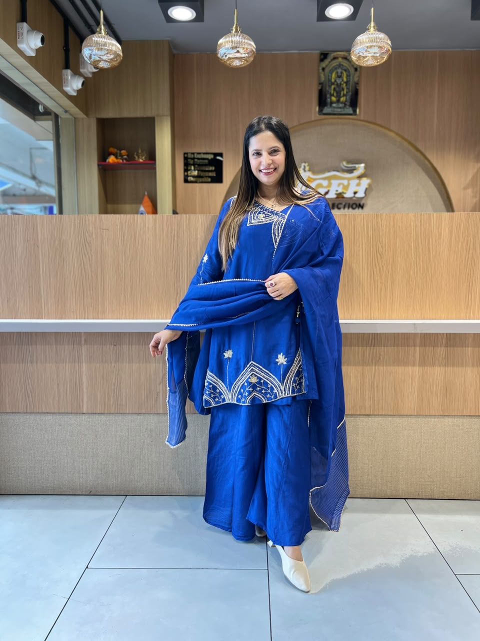 Pure Dola Silk Blue 3pc Set