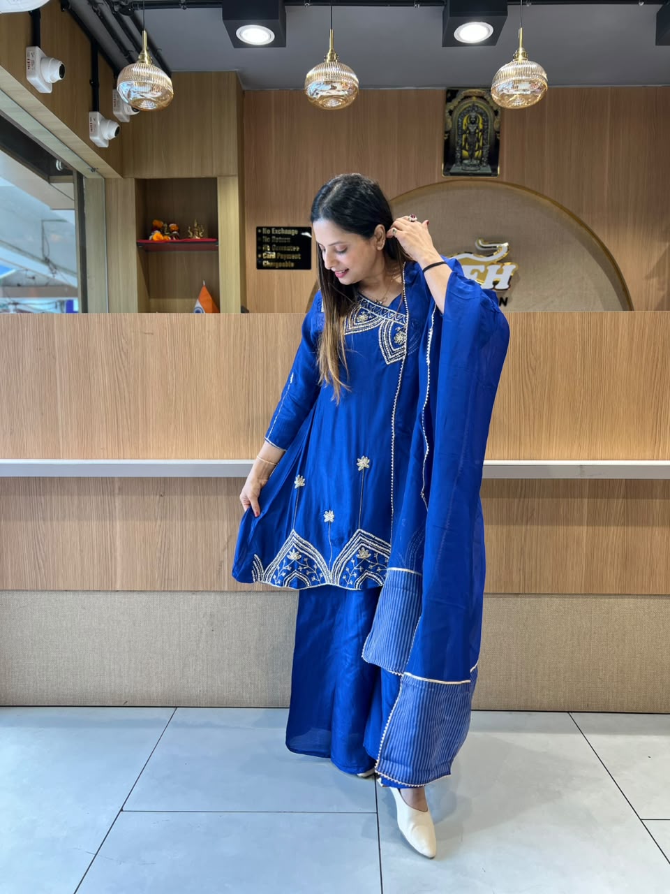 Pure Dola Silk Blue 3pc Set