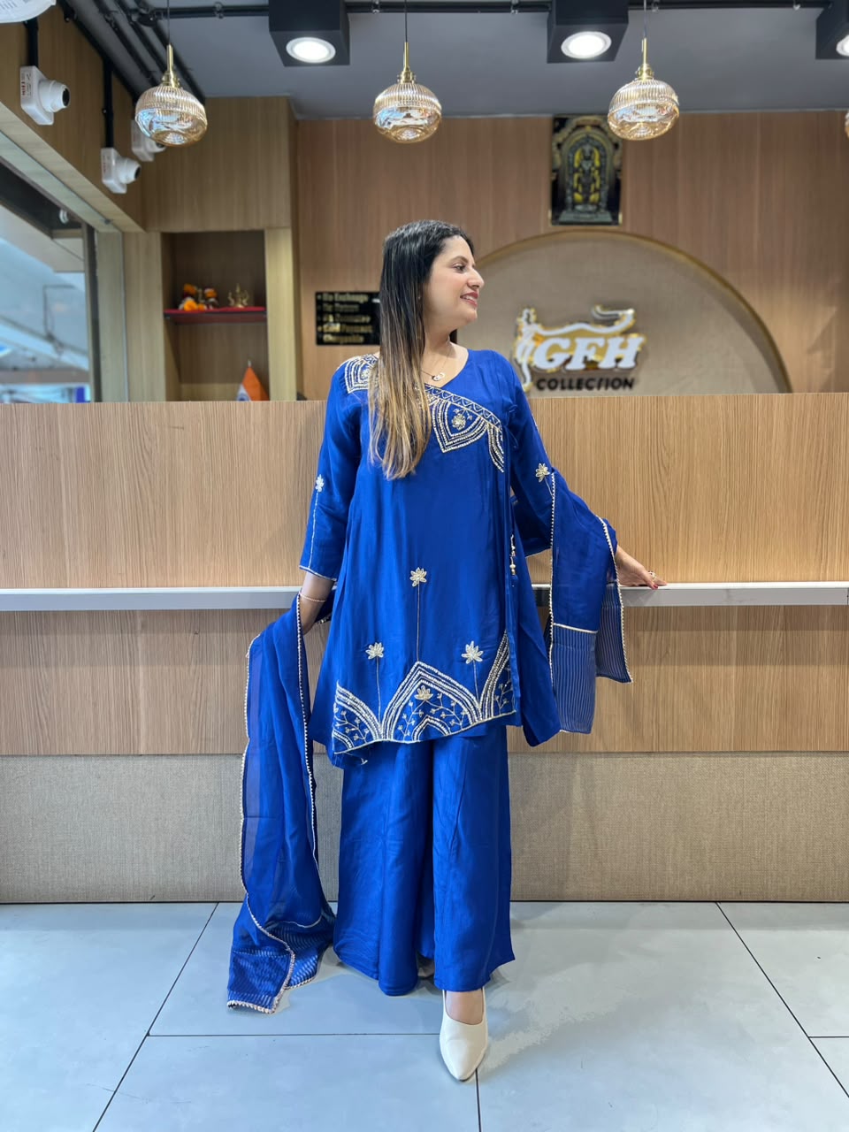 Pure Dola Silk Blue 3pc Set
