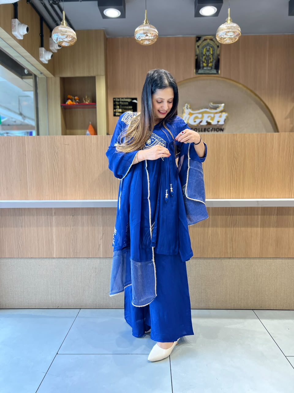 Pure Dola Silk Blue 3pc Set