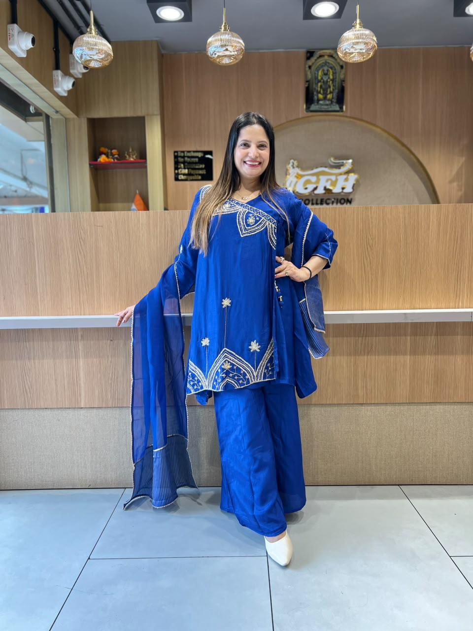 Pure Dola Silk Blue 3pc Set