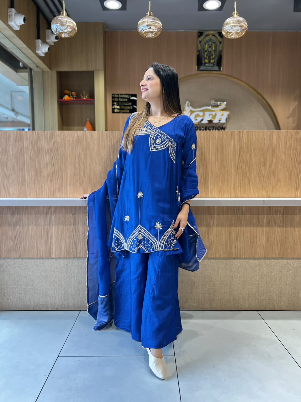 Pure Dola Silk Blue 3pc Set