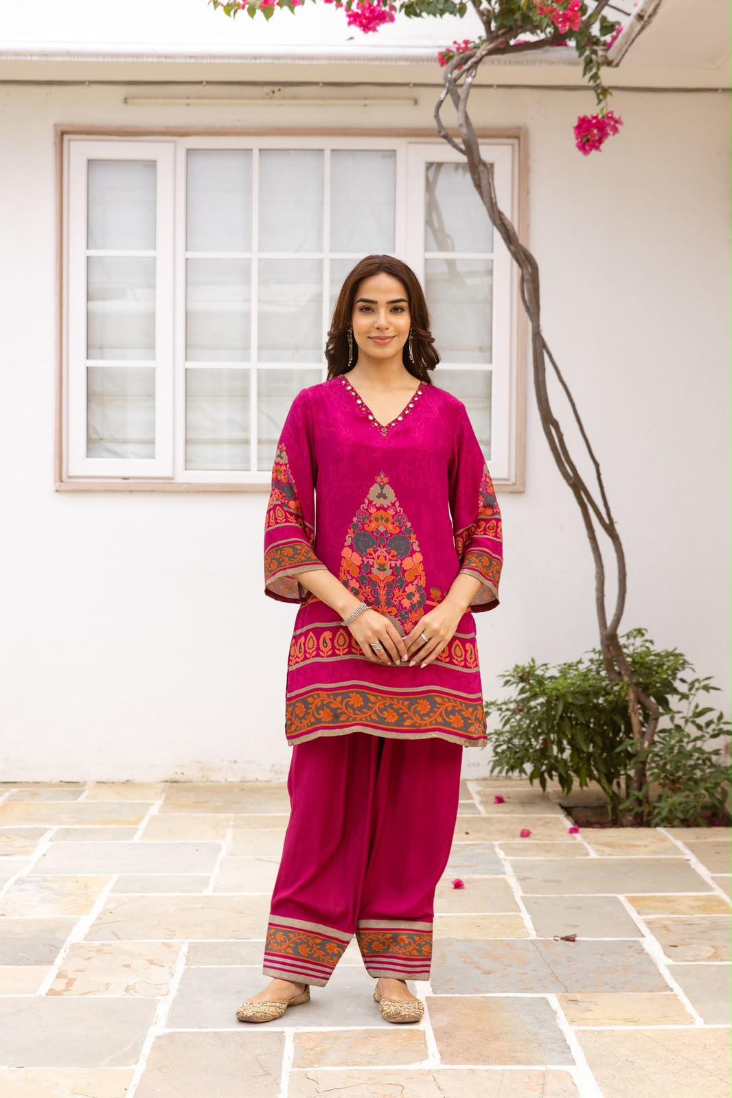 Pure Crep Mazenta 2pc Set