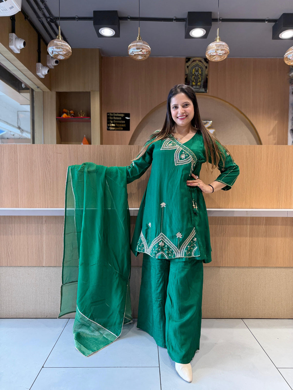Pure Dola Silk Green 3pc Set