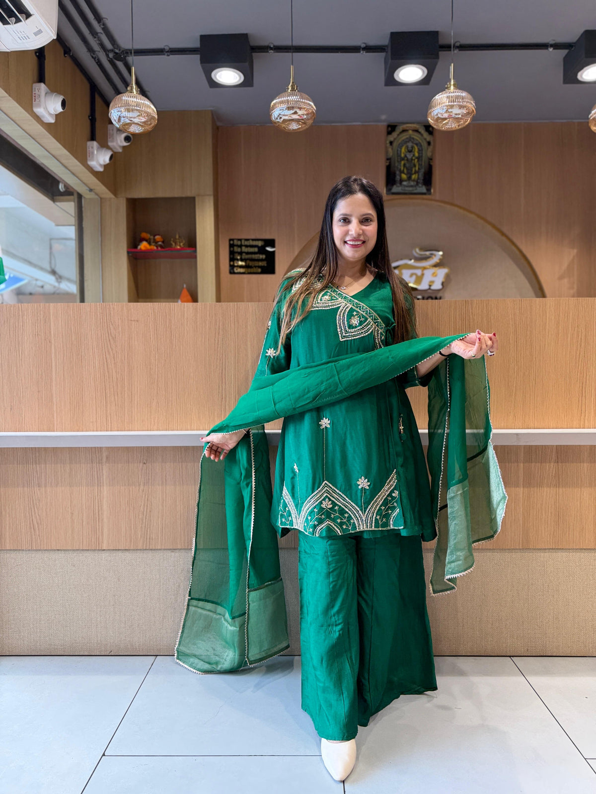 Pure Dola Silk Green 3pc Set
