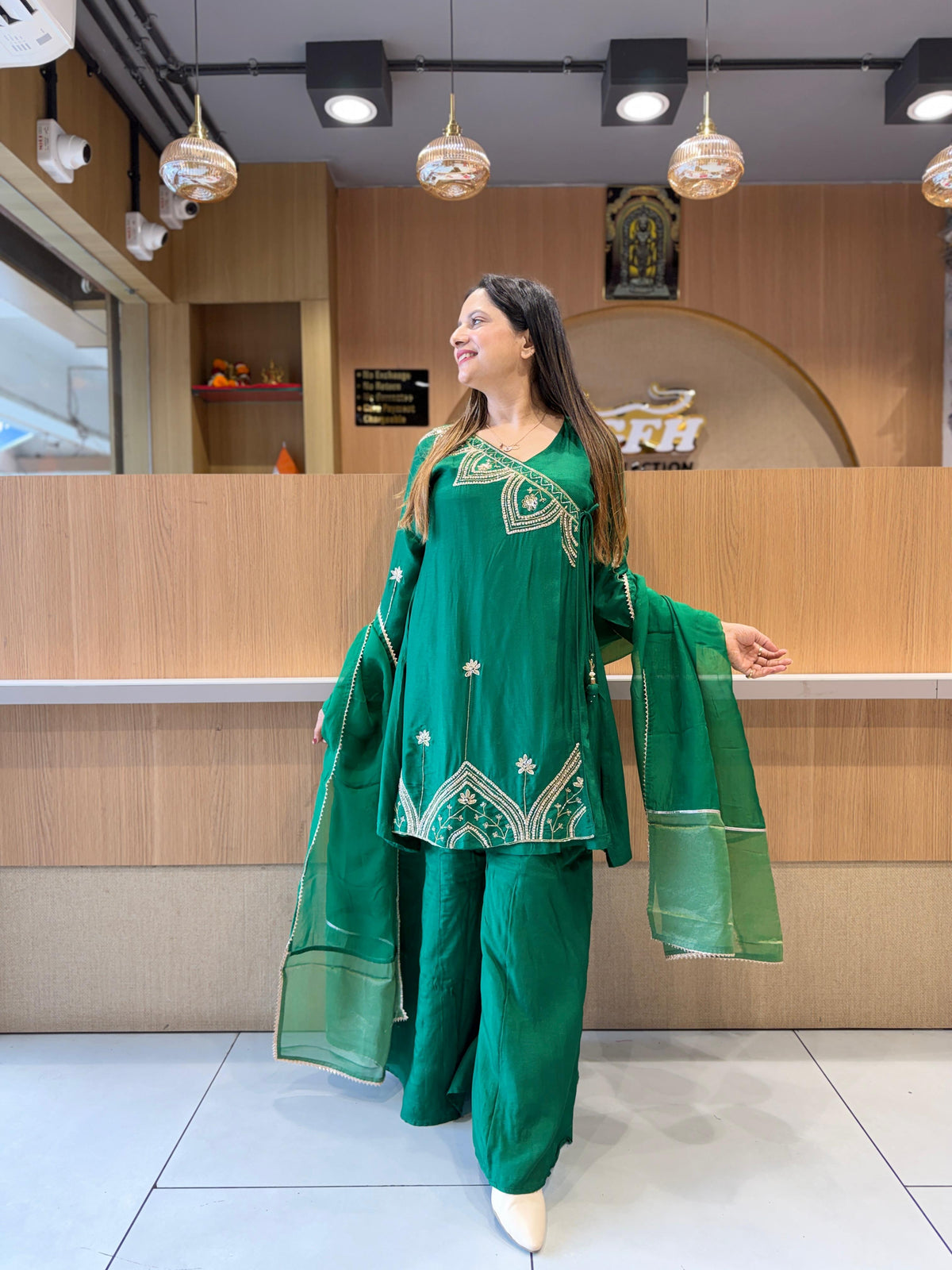 Pure Dola Silk Green 3pc Set