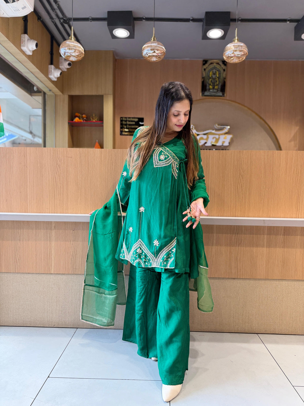 Pure Dola Silk Green 3pc Set