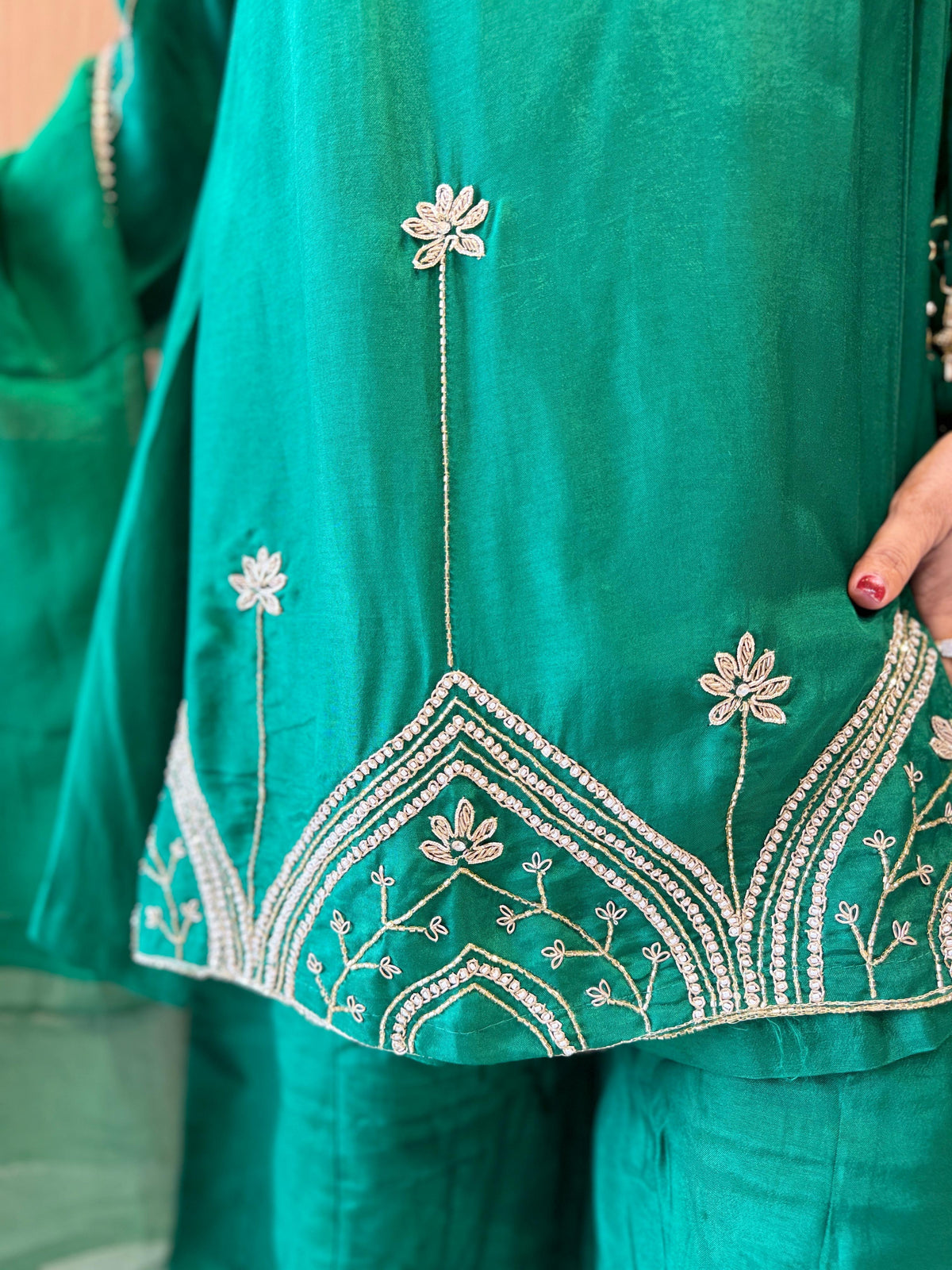 Pure Dola Silk Green 3pc Set