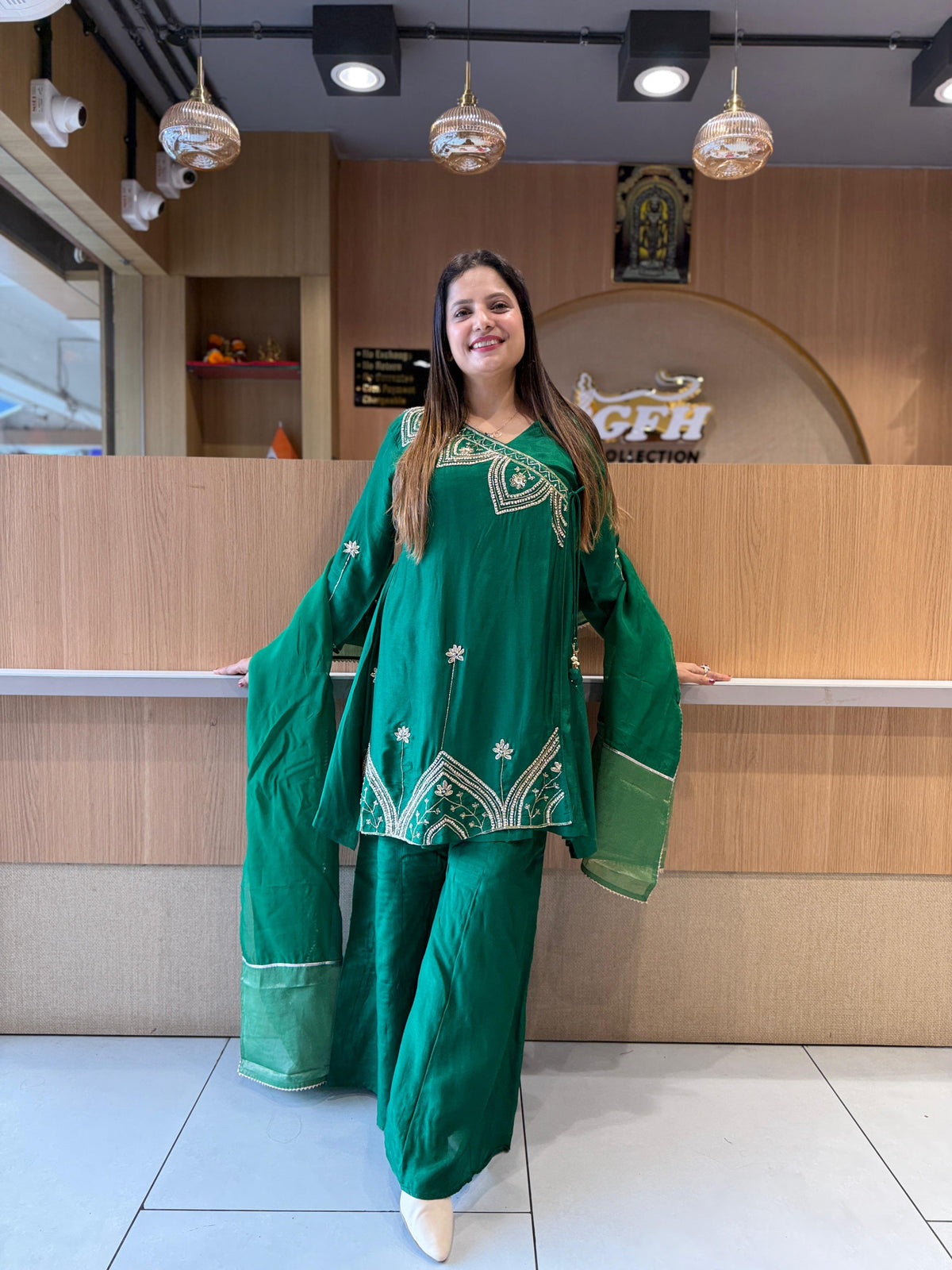 Pure Dola Silk Green 3pc Set