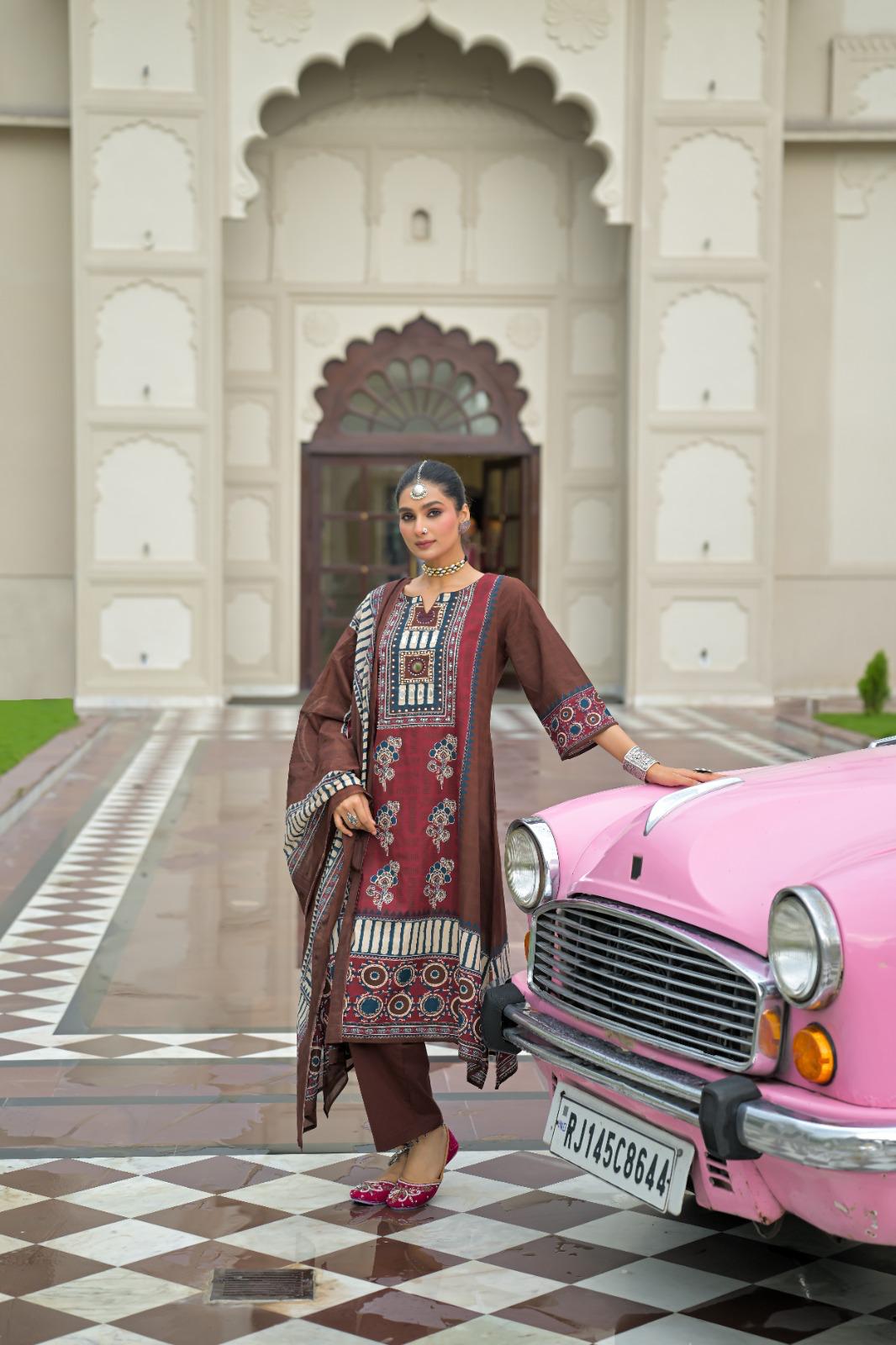 Pure Cotton Brown 3pc Set