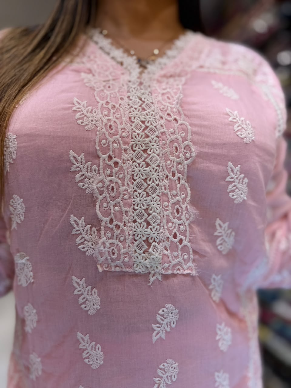 Pure Mull Cotton Light Pink 2pc Set