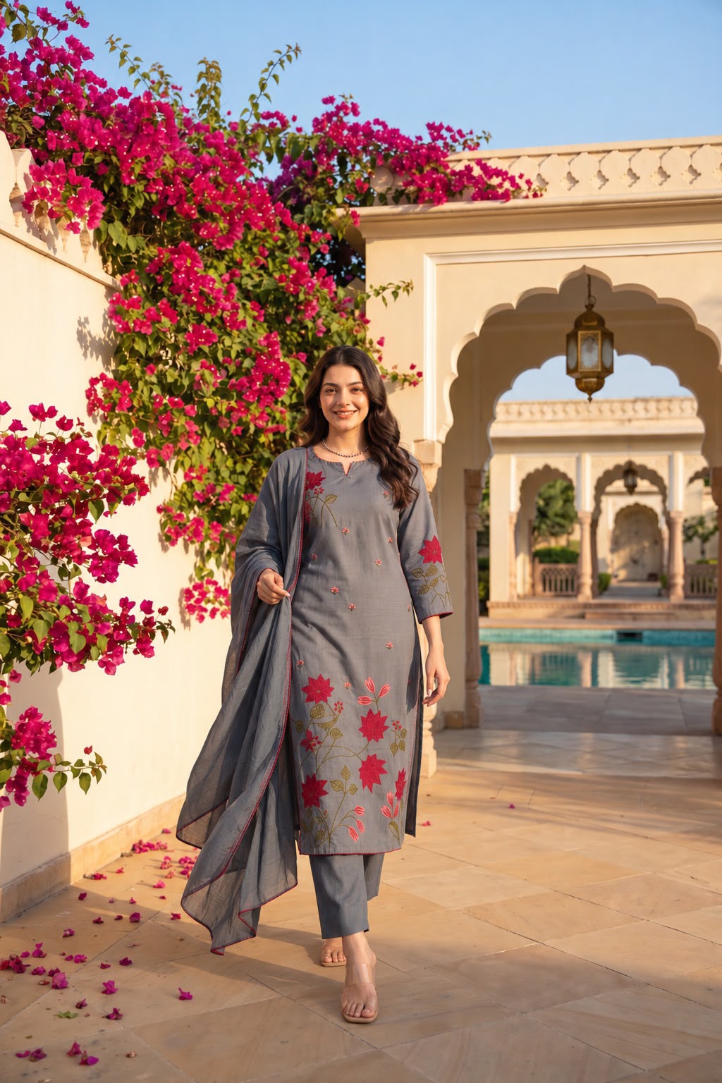 Pure Cotton Dark Gray 3pc Set