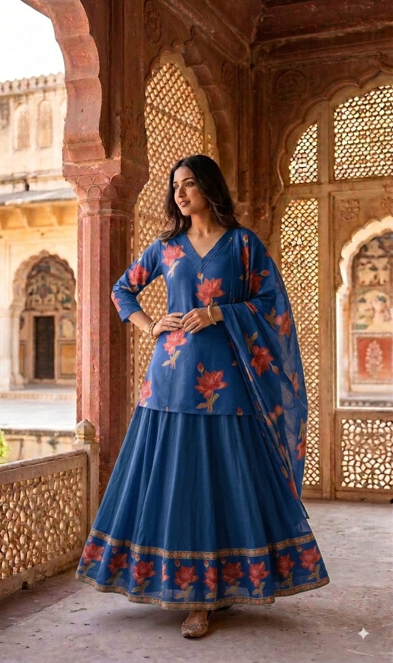 Pure Cotton Blue 3pc Set