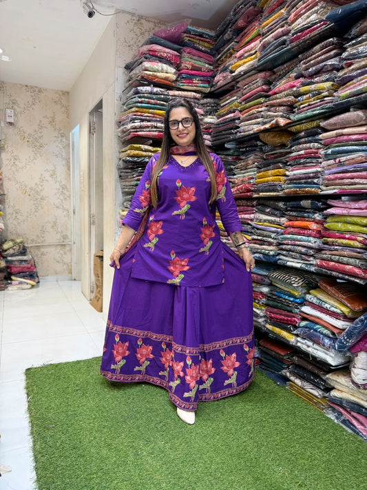 Pure Cotton Purple 3pc Set