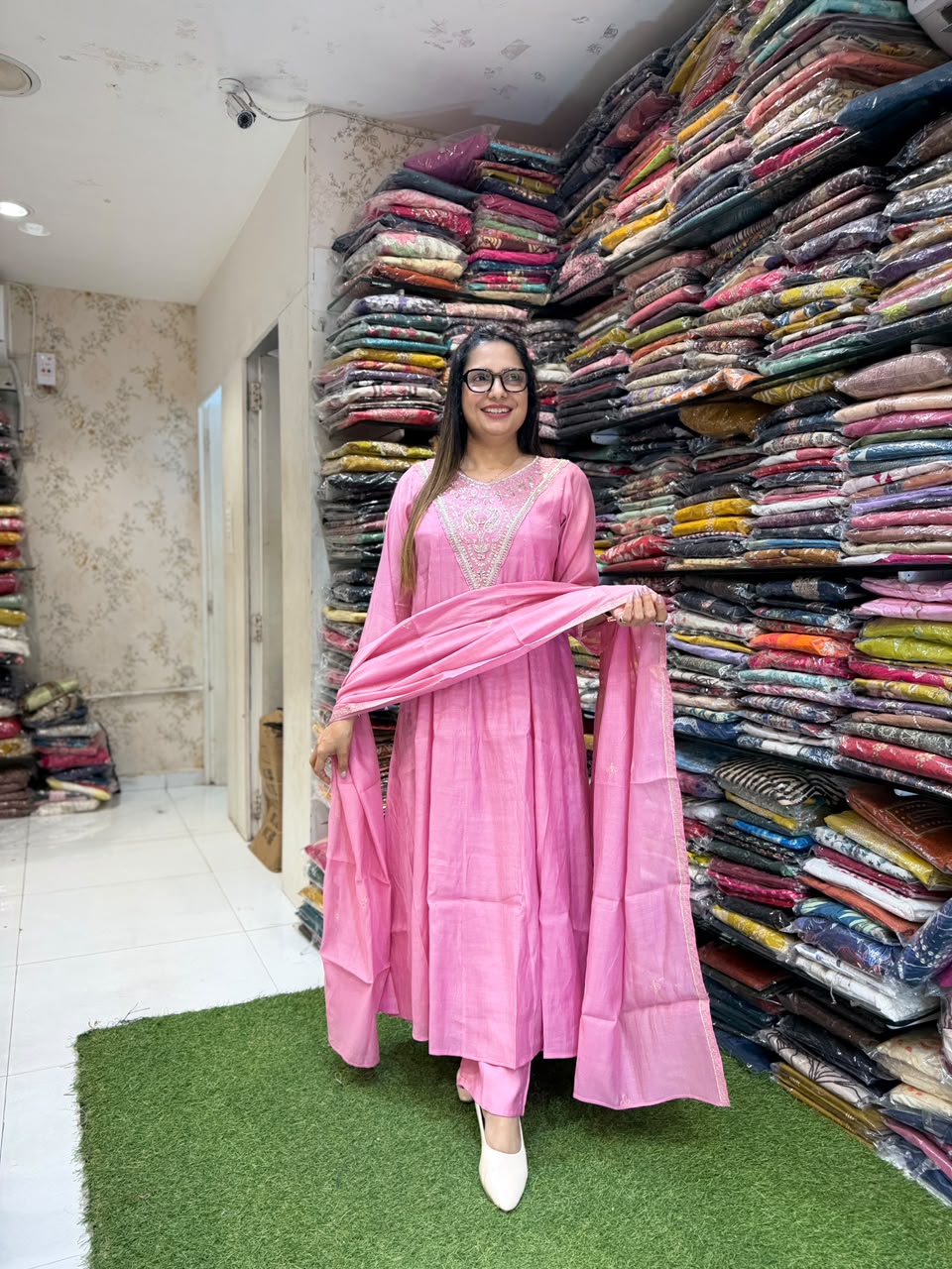 Pure Premium Raw Silk Pink 3pc Set