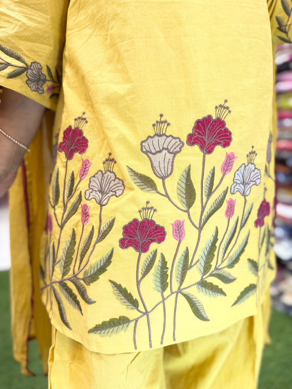 Pure Cotton Yellow Farsi Salwar 3pc Set