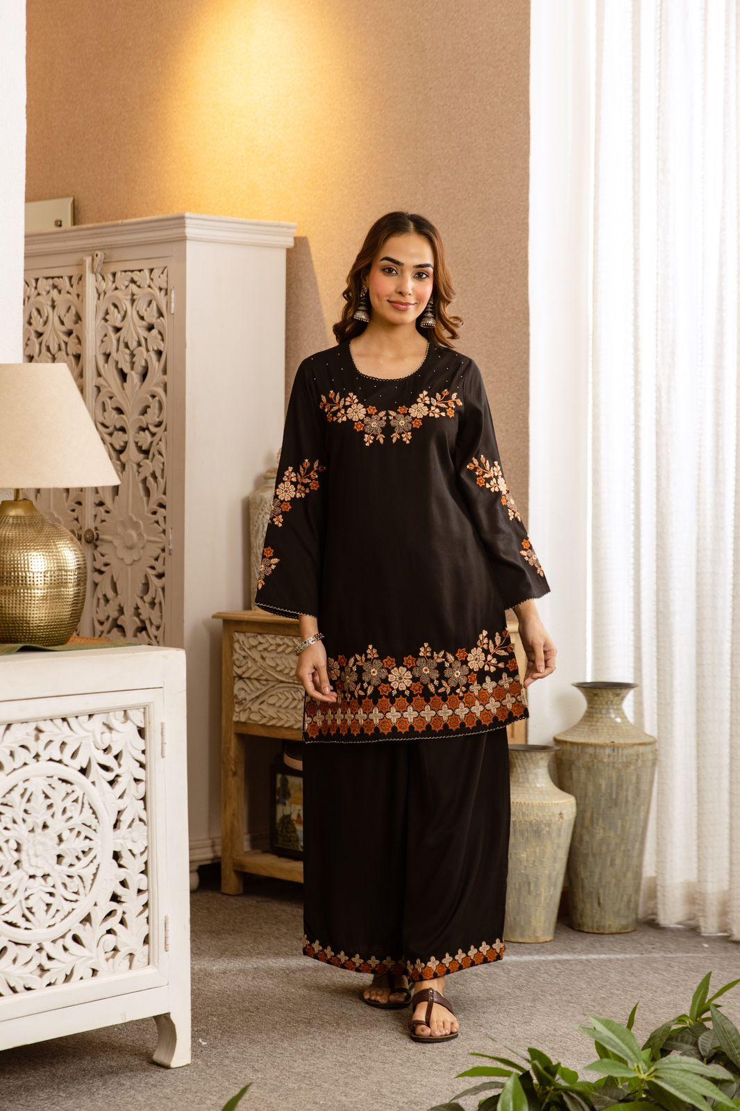 Pure German Rayon Black 2pc Set
