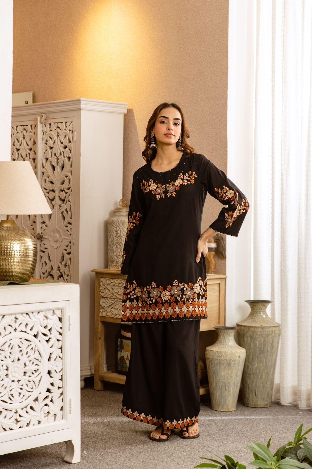 Pure German Rayon Black 2pc Set