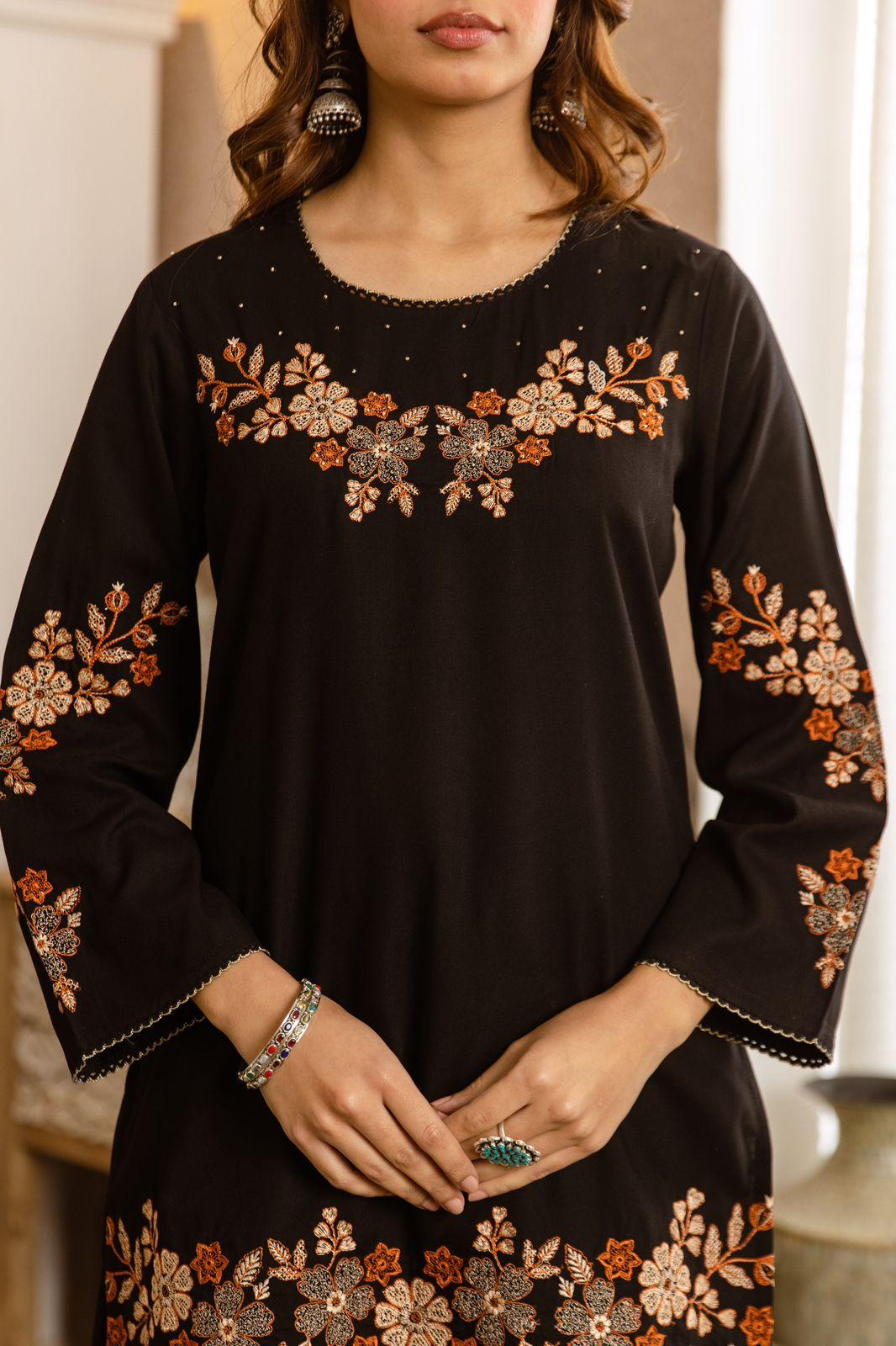 Pure German Rayon Black 2pc Set