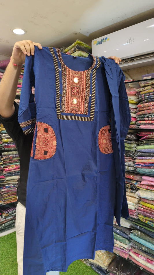 Pure Daabu Cotton Blue 2pc Set