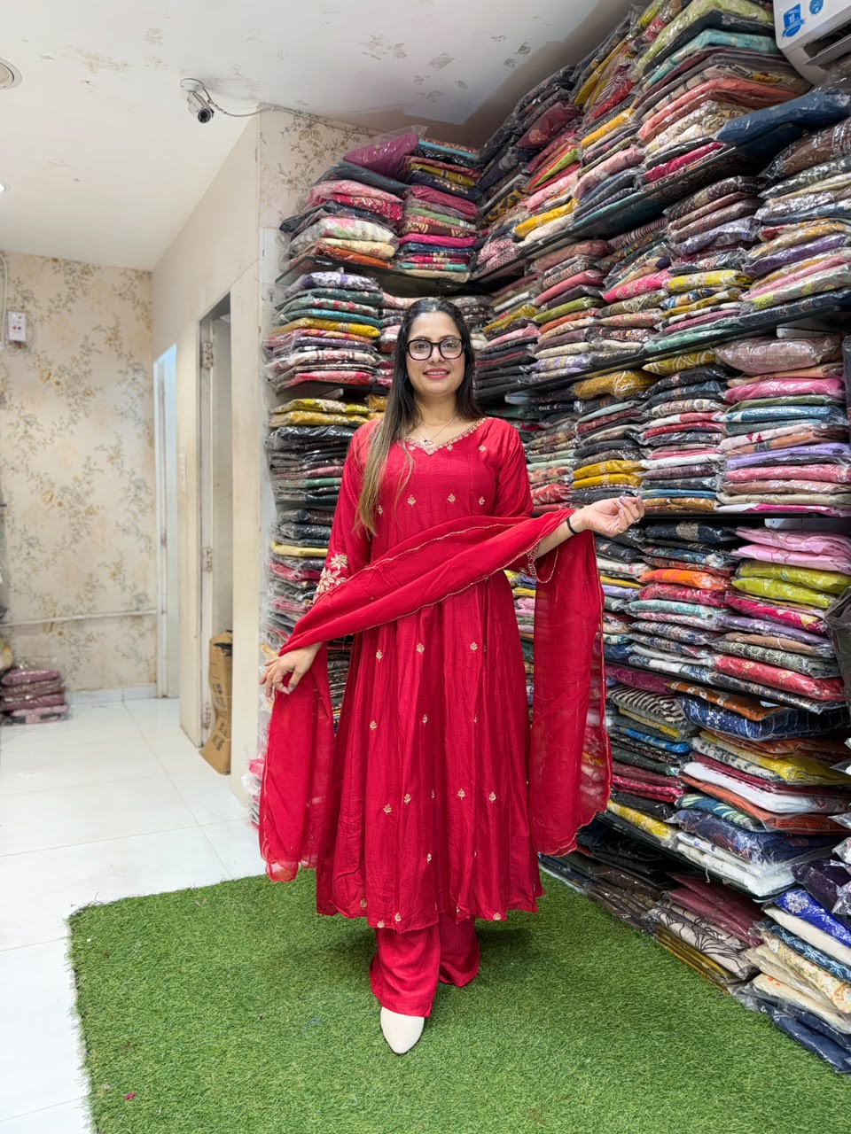 Pure Dola Silk Red 3pc Set