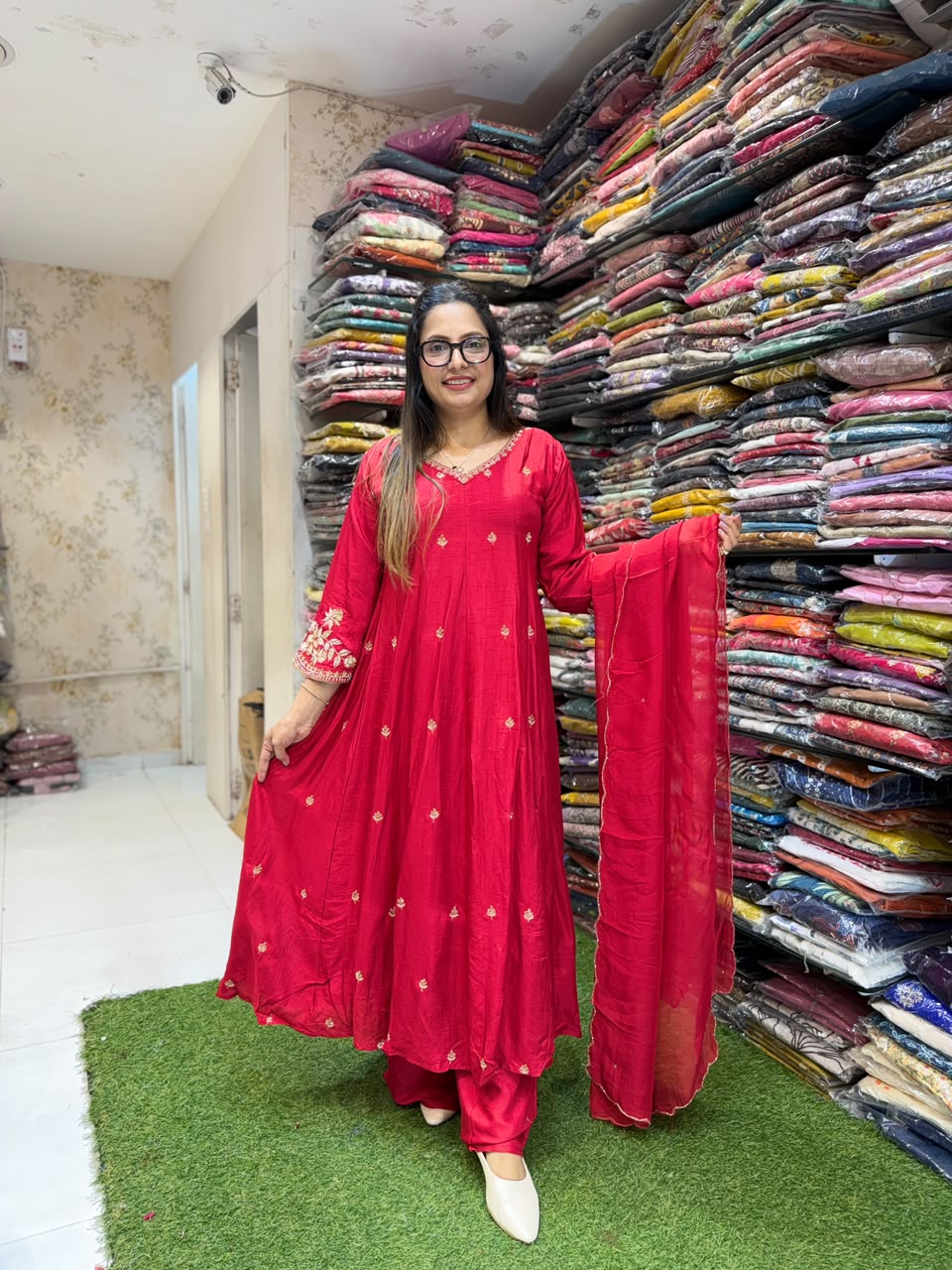 Pure Dola Silk Red 3pc Set
