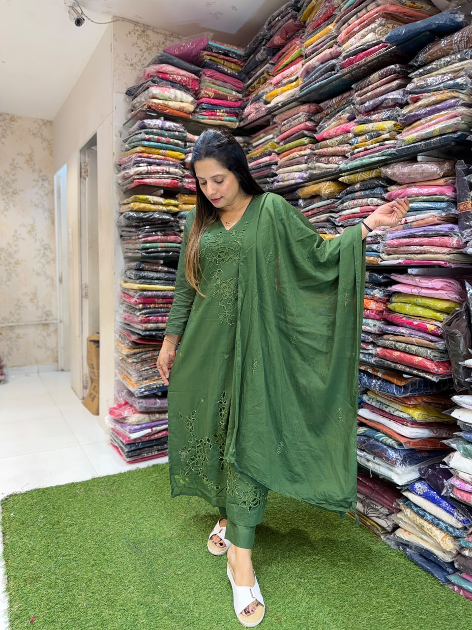 Pure Cotton Green 3pc Set