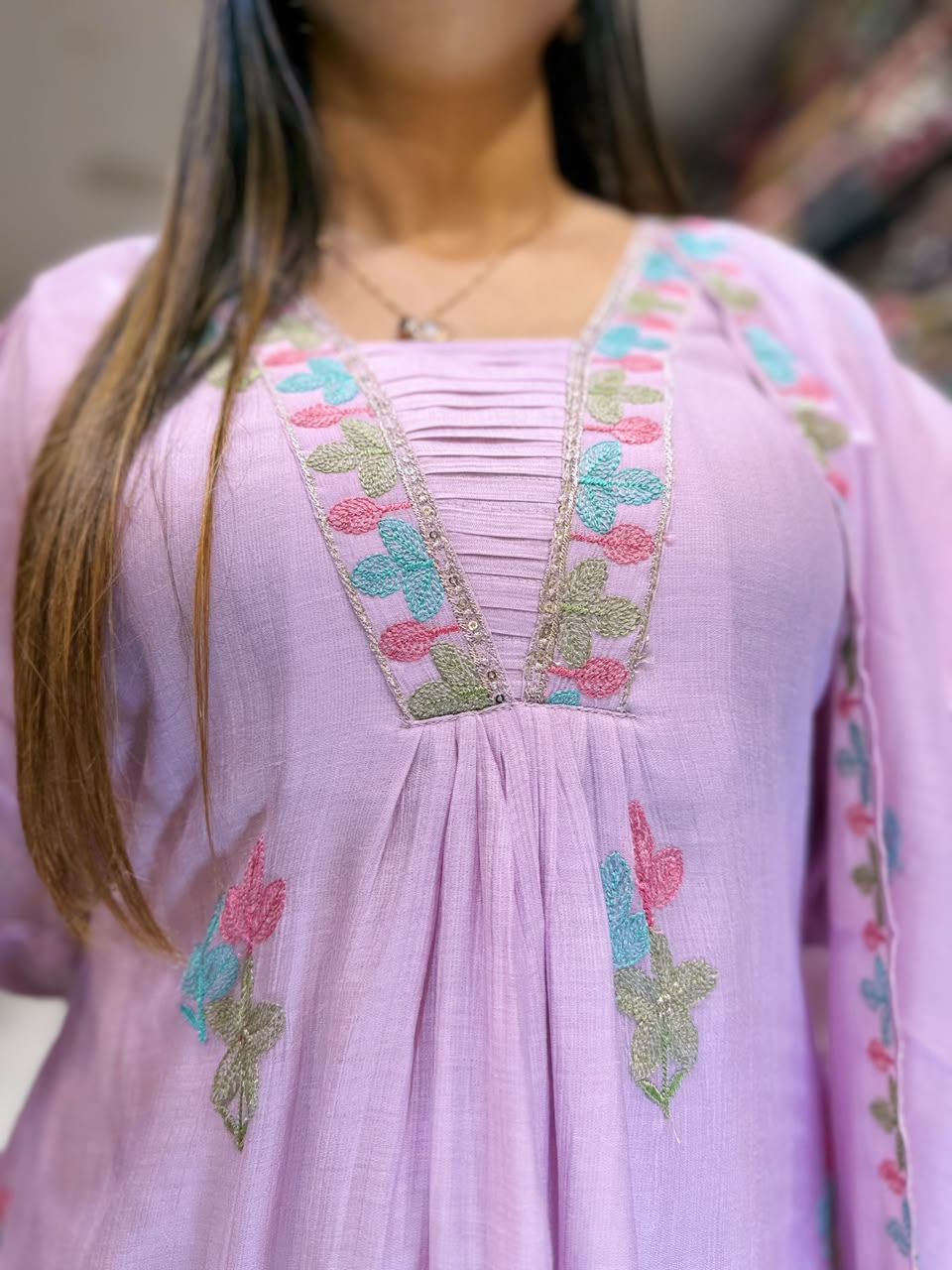 Pure Raw Silk Lylac Purple 3pc Set