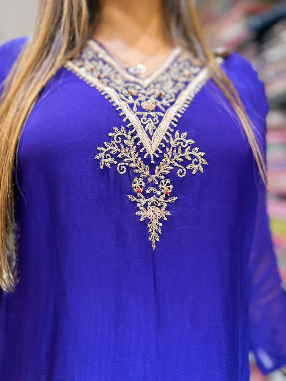 Pure Viscoce Organza Purple 2pc Set
