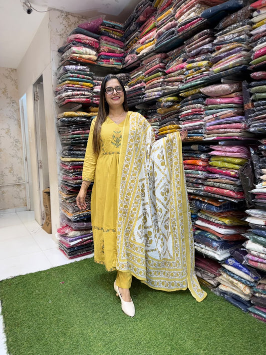 Pure Cotton Yellow 3pc Set