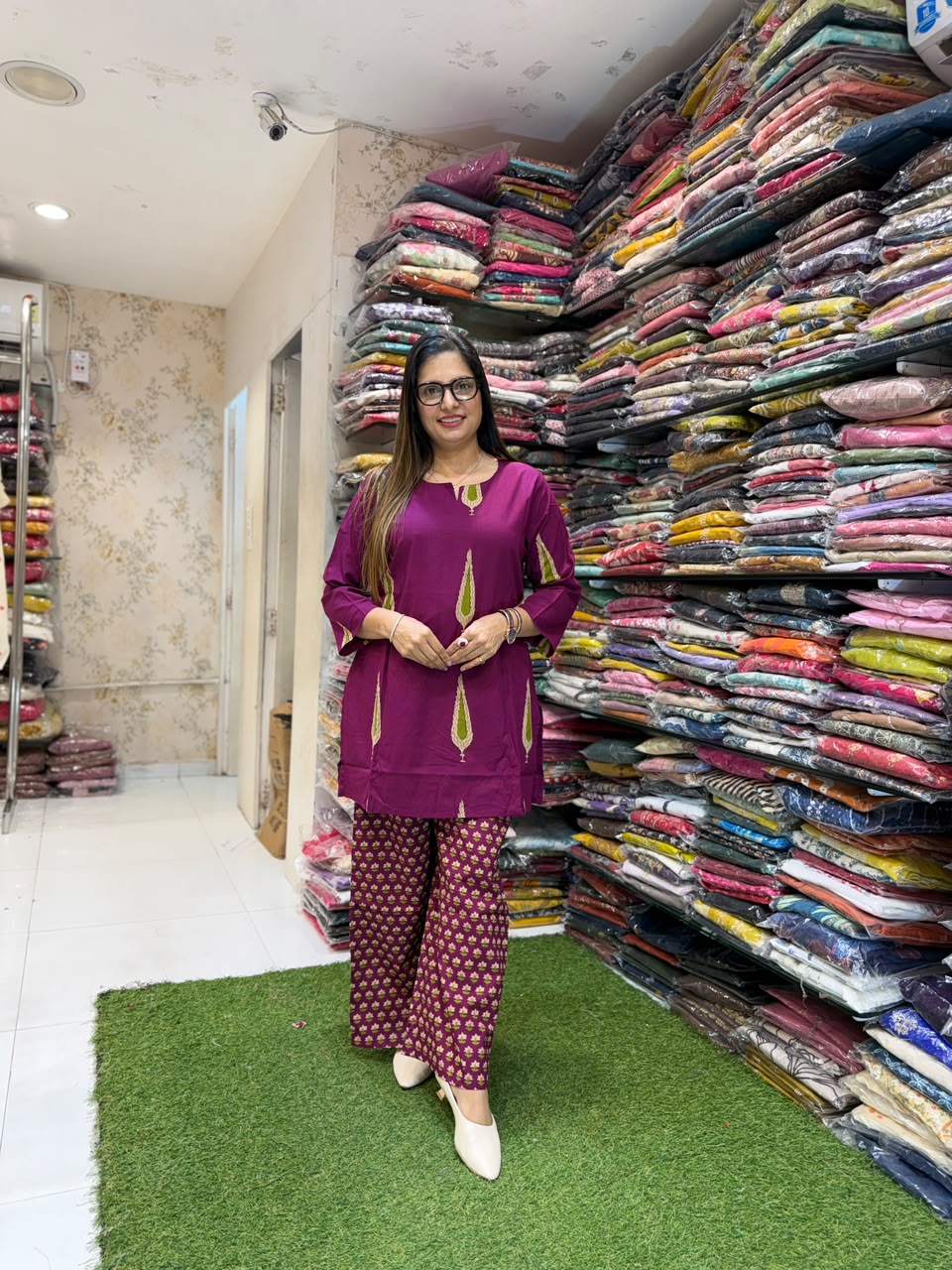 Pure Cotton Mazenta 2pc Set