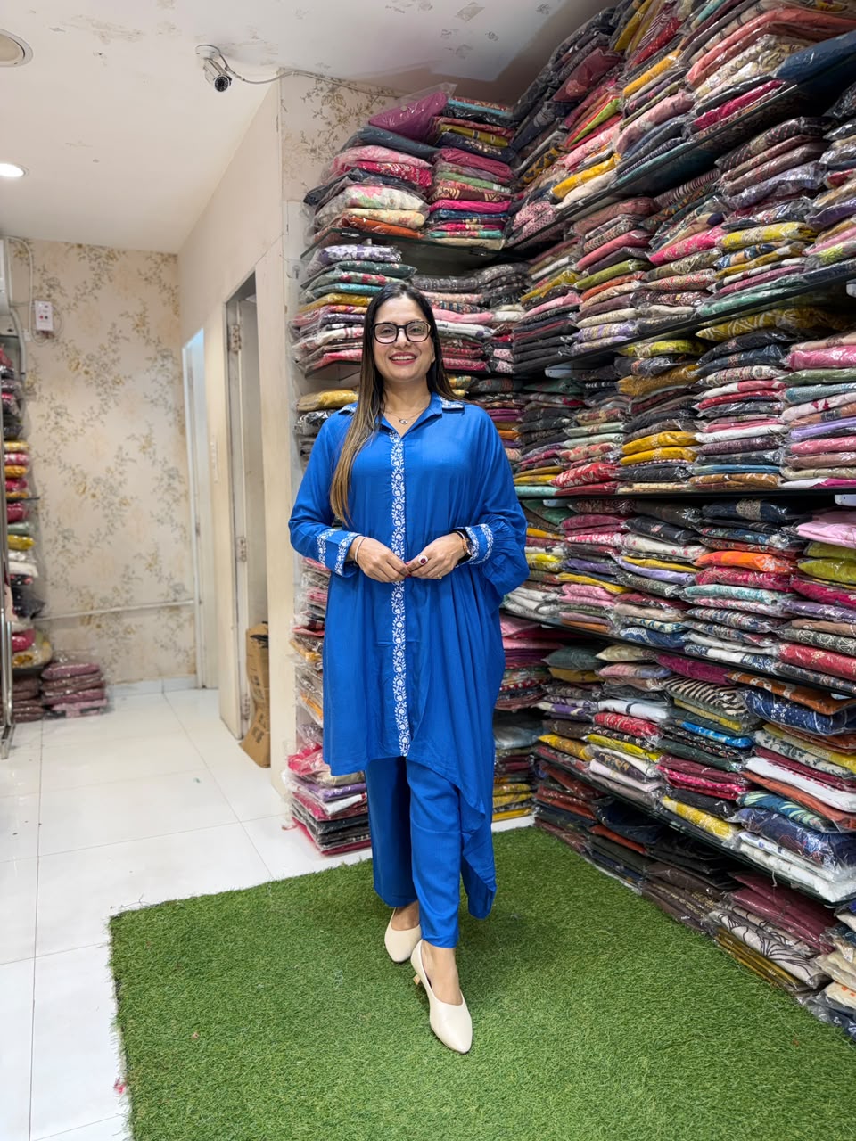 Pure Slub Cotton Blue 2pc Set