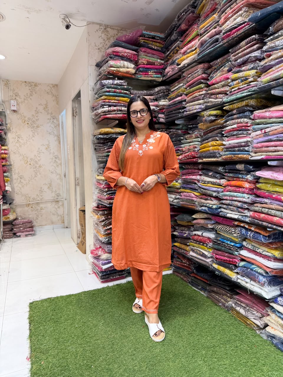 Pure Cotton Orange 2pc Set