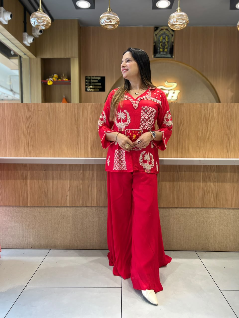 Pure Dola Silk Red 2pc Set